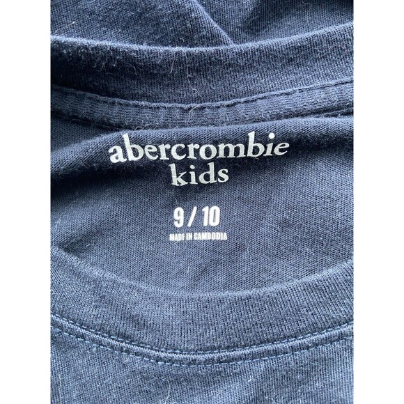 Abercrombie Kids Moose Logo Baby T-Shirt Size 9/10 Blue Fits Womens XS Y2K 90s - Picture 3 of 8